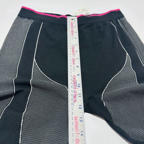 Balmain Moto Paneled Seamless Leggings 2 Black Stretch Elastic Waist NWT $1,150 - Picture 9 of 15